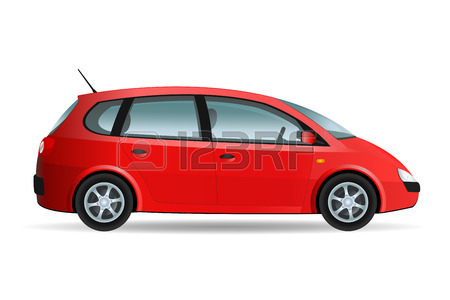 450x300 Vector Illustration Of A Minivan, Family Car, No Brand Royalty