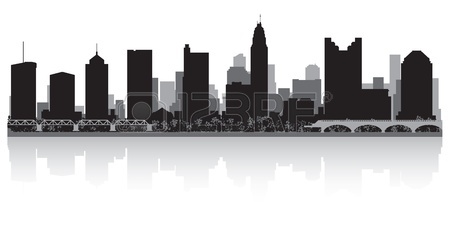 450x225 Columbus Usa City Skyline Silhouette Vector Illustration Royalty