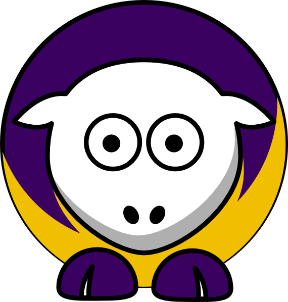 570x598 Sheep 3 Toned Minnesota Vikings Colors Clip Art