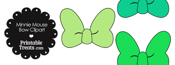 610x229 Minnie Mouse Bow Clipart In Shades Of Green Printable