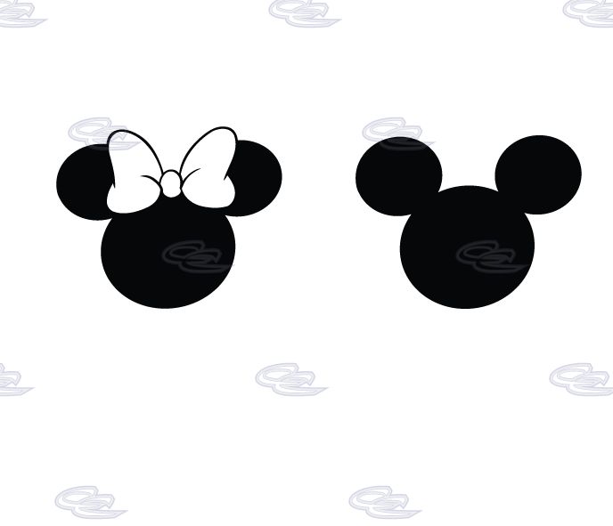 688x591 Mickey And Minnie Mouse Silhouette Collection