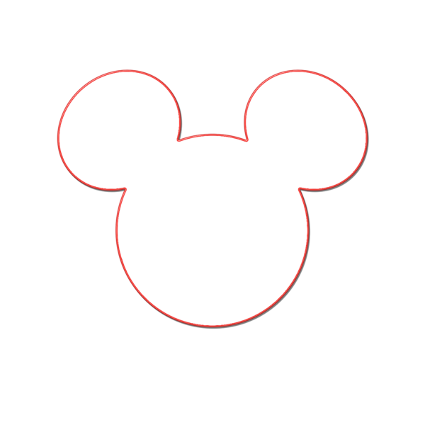 600x600 Mickey Head Outline Free Images