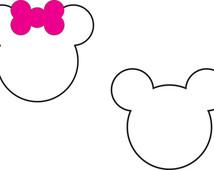 214x170 Mickey Outline Clip Art