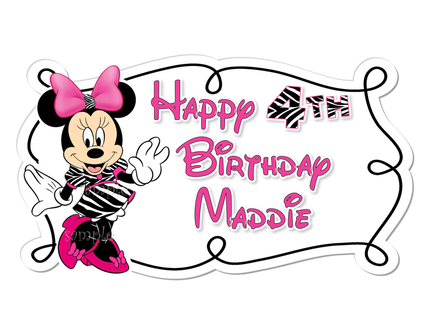 1500x1159 Zebra Clipart Minnie Mouse