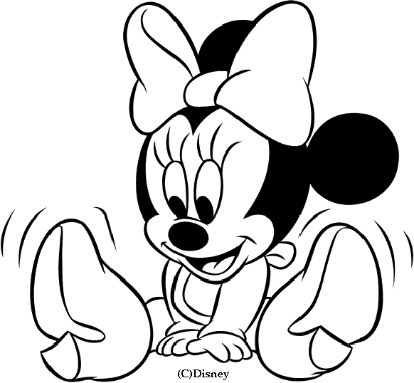 582x538 Coloring Baby Minnie Mouse Picture