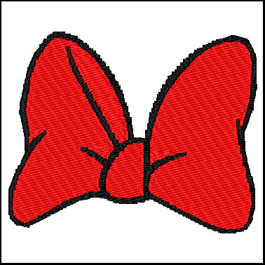 378x378 Minnie Mouse Bow Embroidery Design Hqembroidery On Artfire