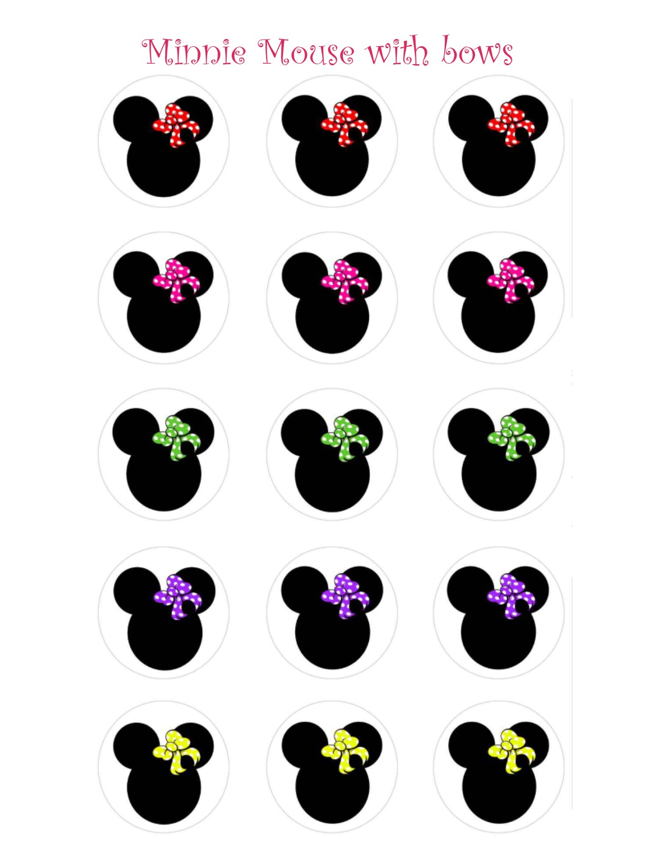 1275x1650 Minnie Mouse With Bows Animal Clipart Panda