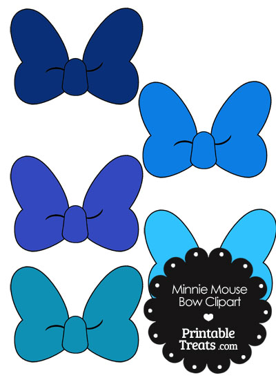 400x550 Minnie Mouse Bow Clipart In Shades Of Blue From Printabletreats
