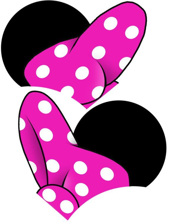 576x756 Minnie Mouse Ears With Pink Bow Clipart