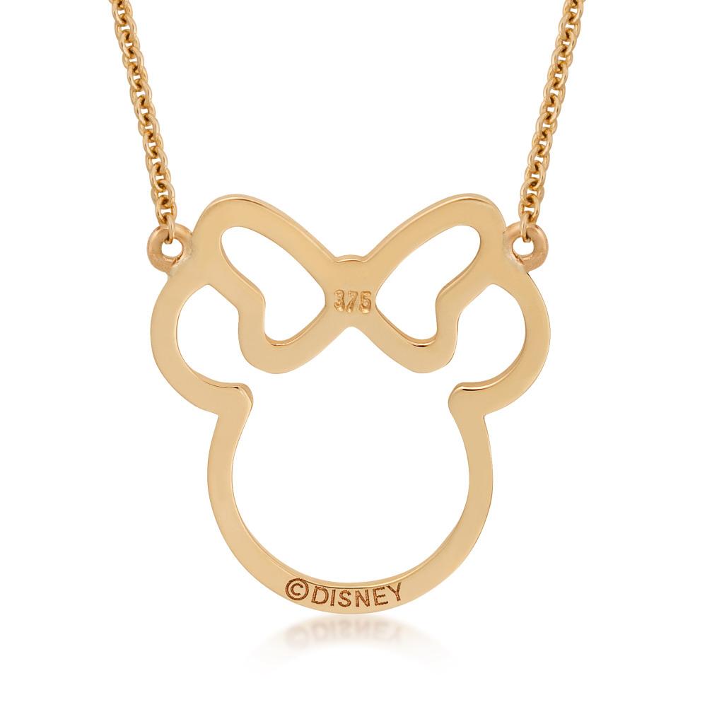 1000x1000 Disney Precious Metal Minnie Mouse Outline Necklace Couture Kingdom