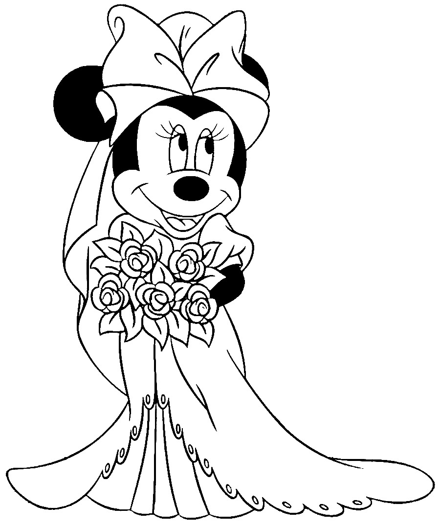 Minnie Mouse Coloring Pages Free download on ClipArtMag
