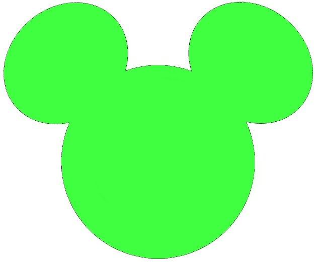 626x521 Green Mickey Ears Clipart