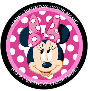 291x300 Minnie Mouse Large Face Cake Topper Edible Icingrice Paper
