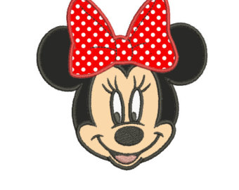340x270 Minnie Mouse Head Applique