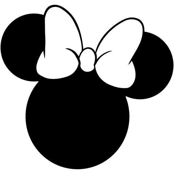 570x570 Minnie Mouse Head Silhouette Walt Disney Disneyland World