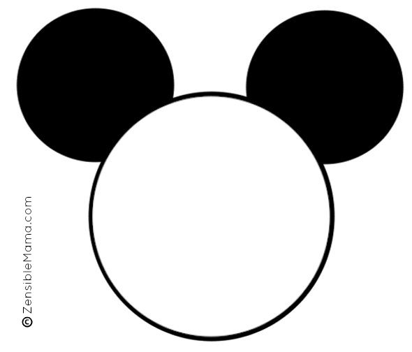 590x504 Mickey Mouse Head Template For Invitations Minnie Mouse Silhouette