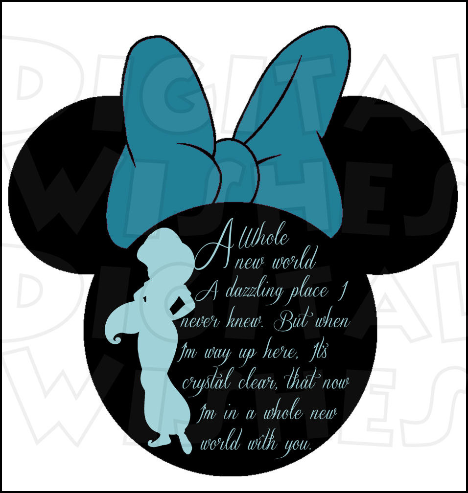 956x1008 Jasmine Silhouette A Whole New World Minnie Mouse Head Digital