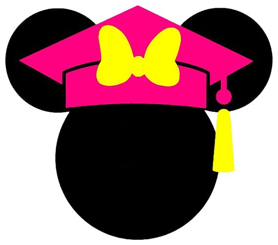 570x504 Minnie Mouse Head Silhouette Clip Art Graduation 2016
