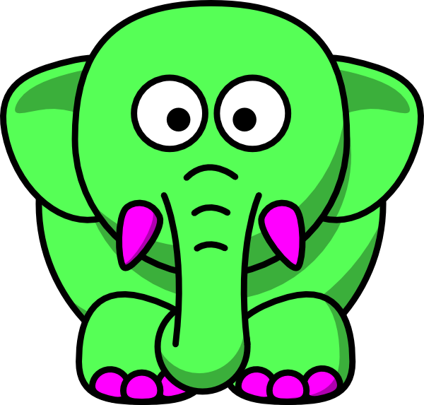 600x573 Mint Elephant Clip Art