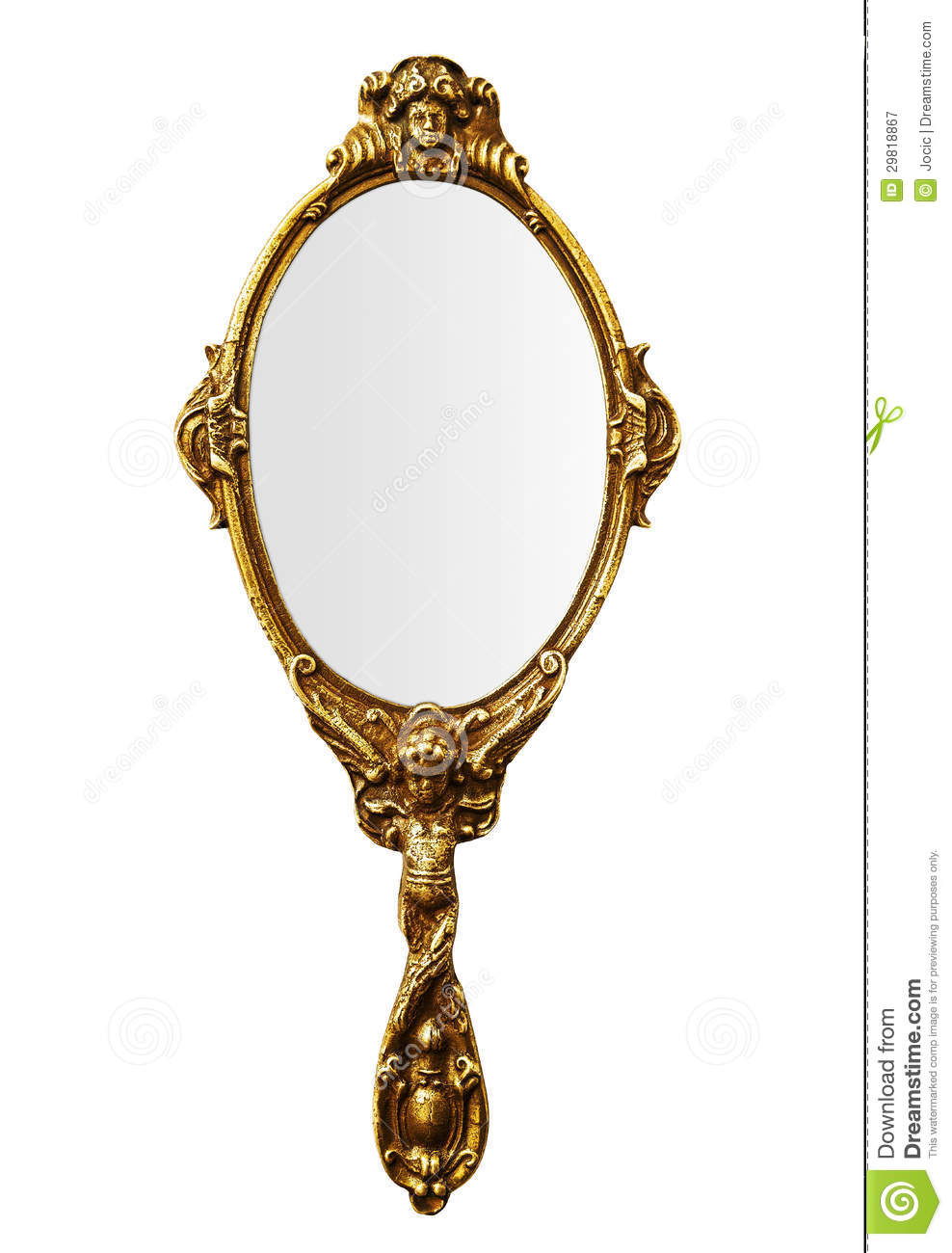 988x1300 Vintage Clipart Hand Mirror