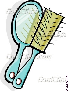 223x300 Mirror And A Hair Brush Vector Clip Art