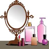 170x170 Clipart Of Silhouette Of Antique Makeup Mirror K5935862