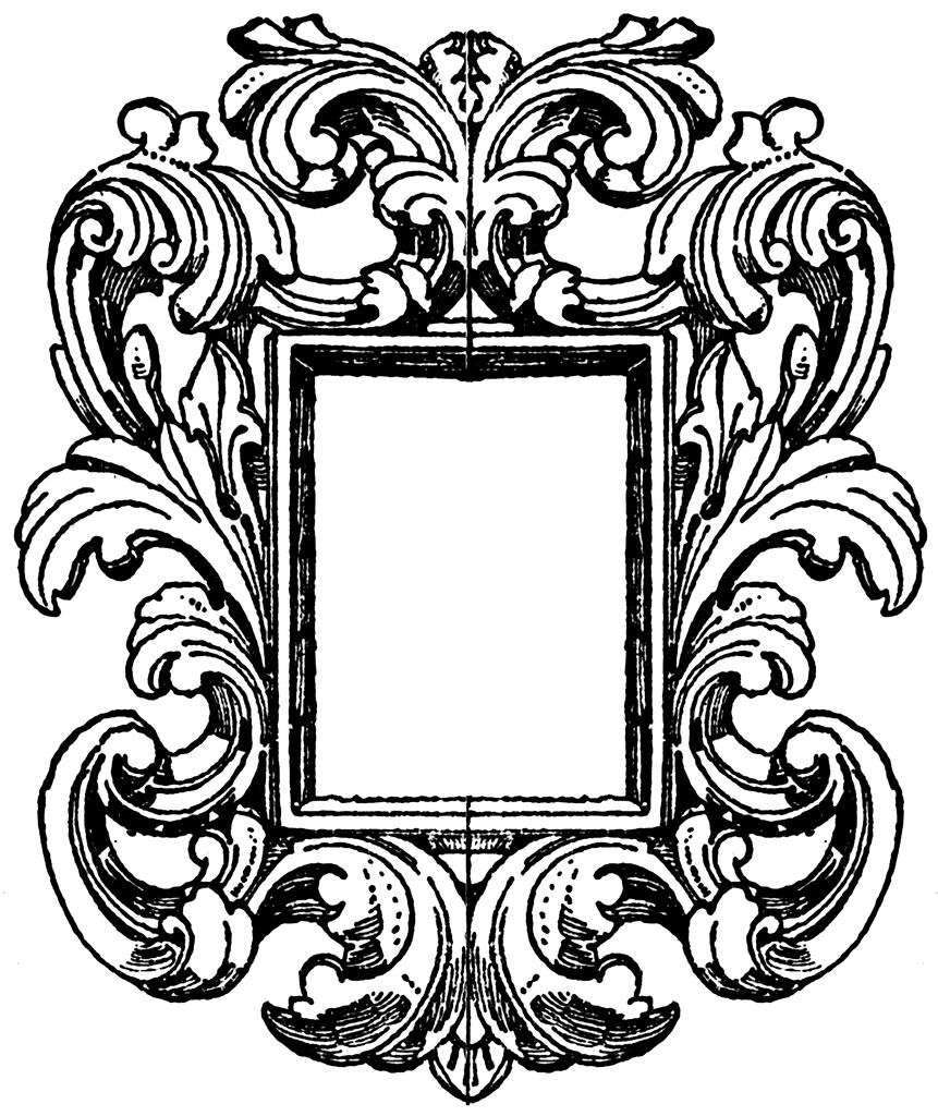 861x1024 German Mirror Frame Clipart Etc