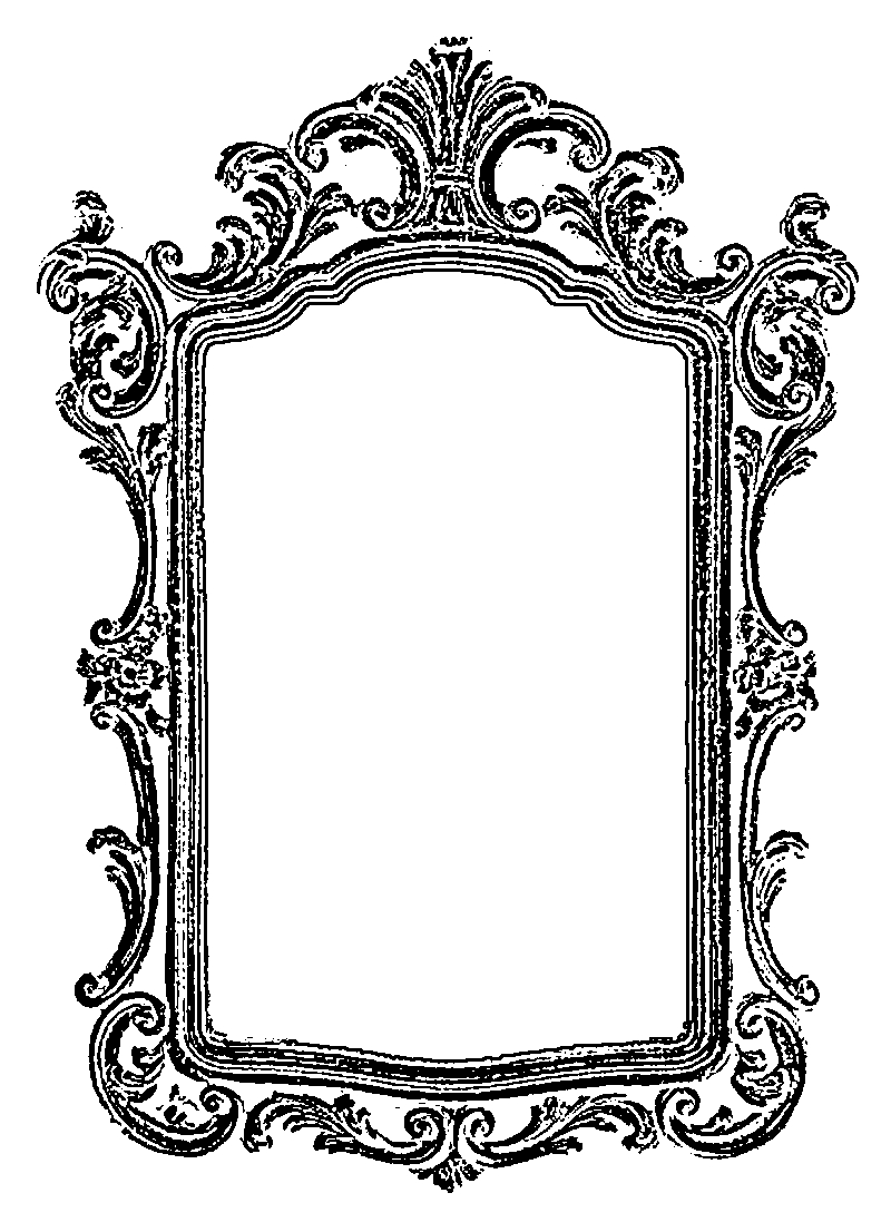 800x1106 Vintage Mirror Clipart