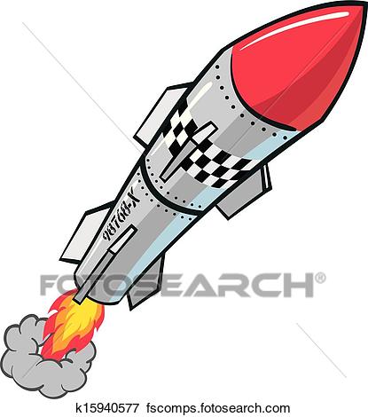 415x470 Clip Art Of Rocket Missile K15940577