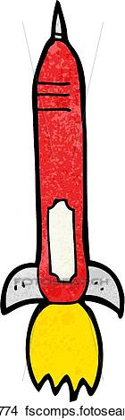 140x470 Clipart Of Cartoon Missile K17863774