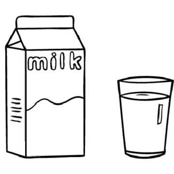 360x360 Milk Clipart Coloring