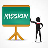 170x170 Clipart Of Man Points To Mission Word On Board K15722124