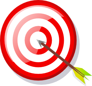 300x280 Target With Arrow Clip Art