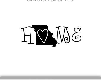 340x270 Missouri Outline Svg Etsy