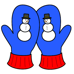 250x250 Snowman Clipart Mitten