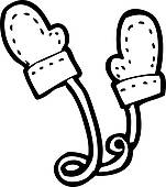 151x170 Winter Mittens Clip Art