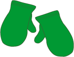 150x116 Green Mittens Clip Art Borders