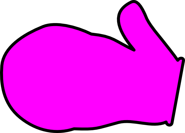 600x433 Pink Mitten Clip Art