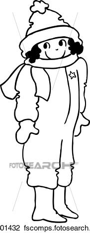 181x470 Clipart Of , Child, Children, Cold, Happy, Kid, Mitten, Play