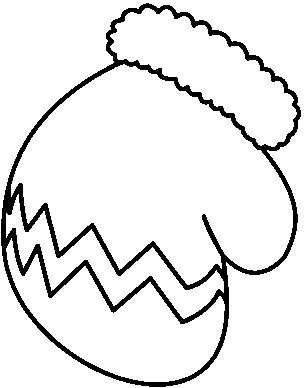 304x388 Mitten Outline Clipart Clipart
