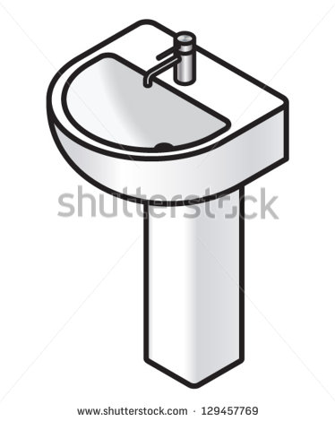 374x470 Clip Art Black And White Bathroom Clipart