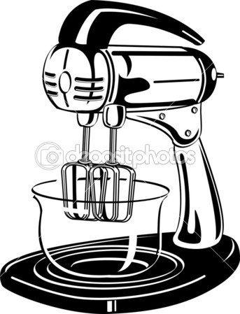 343x449 Electric Mixer Clipart