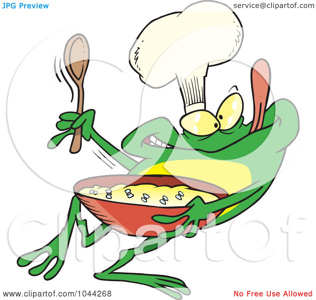 1080x1024 Royalty Free (Rf) Clip Art Illustration Of A Cartoon Frog Chef
