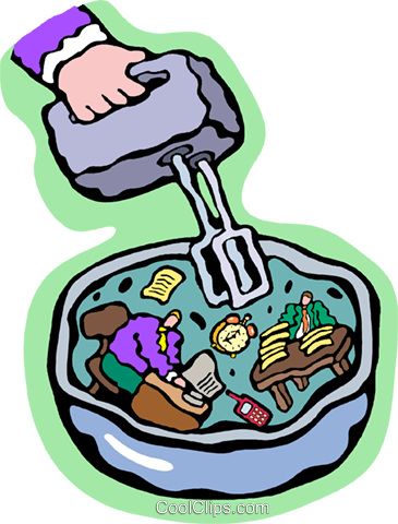 365x480 Mixing Things Up Royalty Free Vector Clip Art Illustration