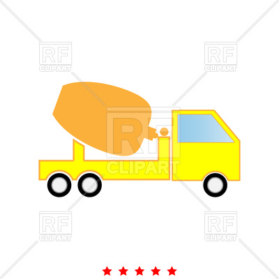 400x400 Cement Mixers Truck Icon Royalty Free Vector Clip Art Image