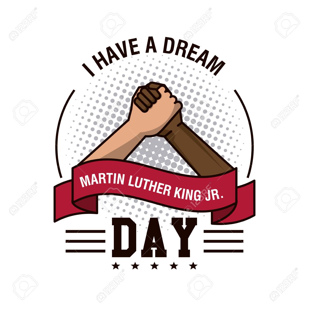 1300x1300 Martin Luther King Jr Day Icon Vector Illustration Graphic Royalty