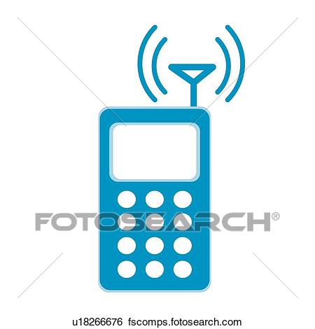 450x470 Clip Art Of Antenna, Icons, Cell Phone, Mobile Phone, Electronics