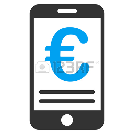 450x450 Euro Mobile Bank Account Icon With Bonus Pictures. Vector