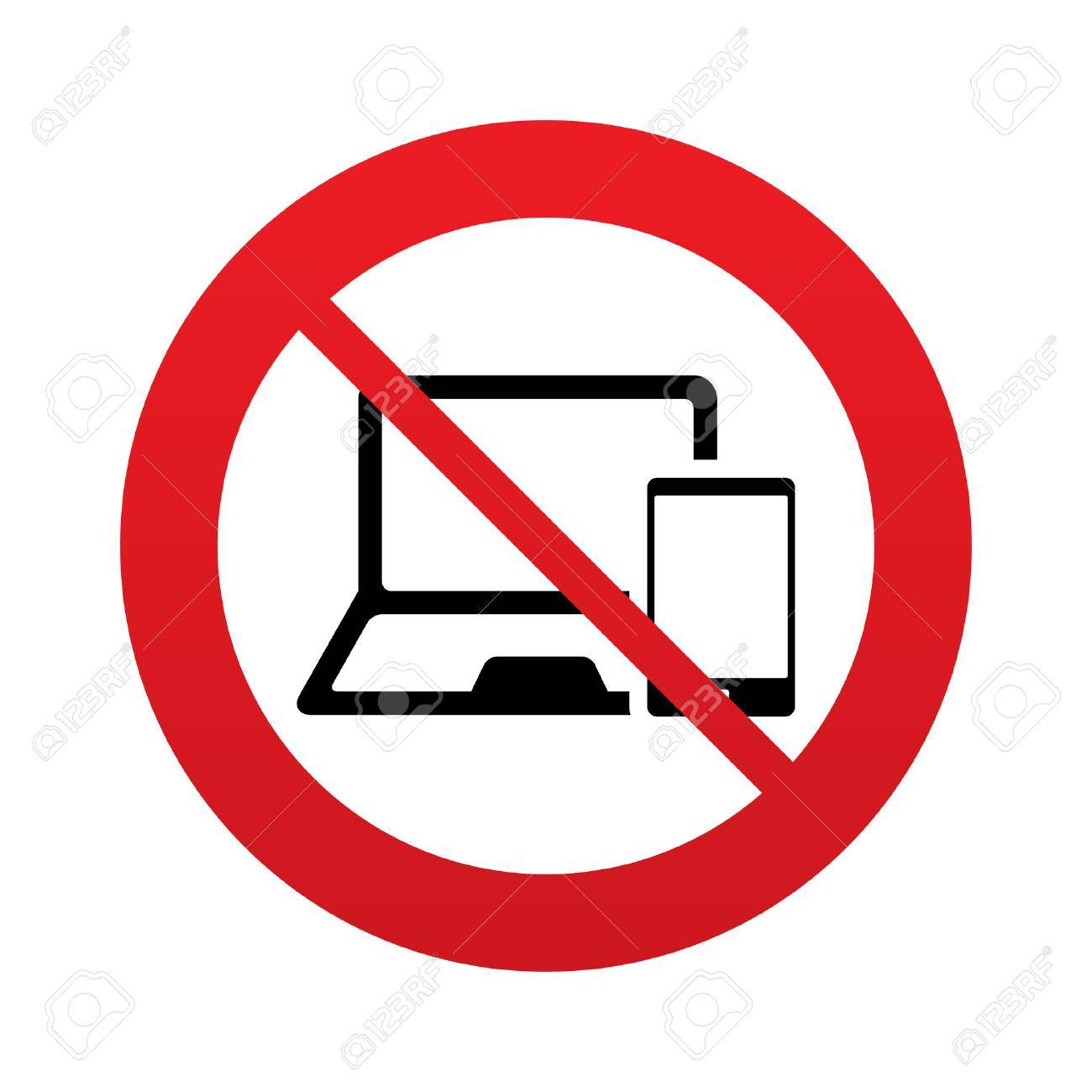 1300x1300 Mobile Devices Sign Icon. Notebook With Smartphone Symbol. Red