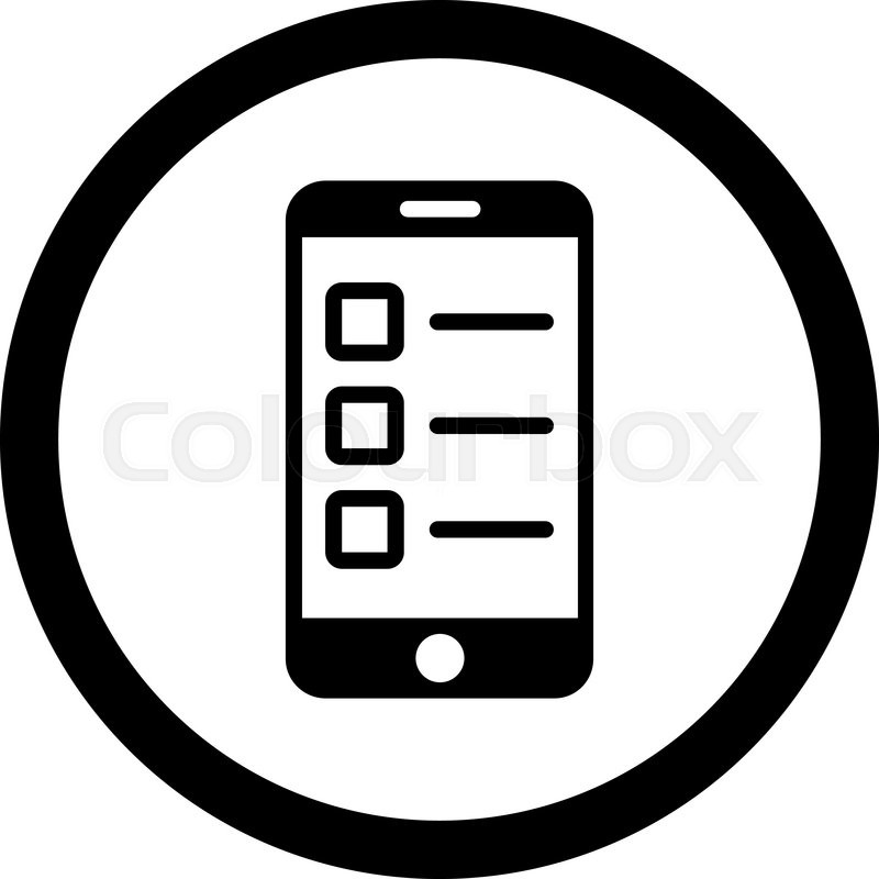 800x800 Mobile Test Vector Icon. This Rounded Flat Symbol Is Drawn